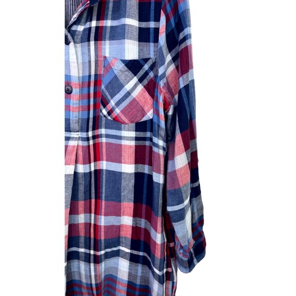 Cannon River Blue Shirt Dress Size: XL - Picture 3 of 4